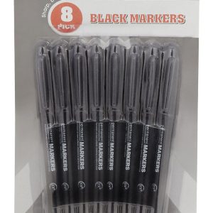 Diamond Visions Max Force Black Felt Tip Permanent Marker 8 pk