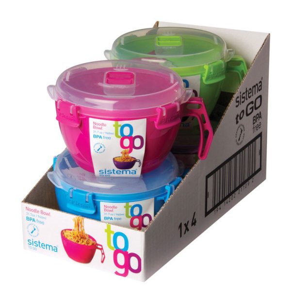Sistema Klip It 31.7 oz Assorted Noodle Bowl 1 pk