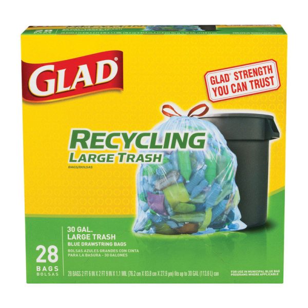 Glad 30 gal Trash Bags Drawstring 28 pk
