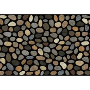 J & M Home Fashions 30 in. L X 18 in. W Pebbles Rubber Door Mat