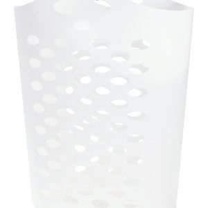 Rubbermaid White Plastic Laundry Hamper