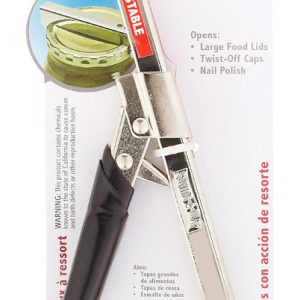Swing-A-Way Black/Silver Steel Jar Opener
