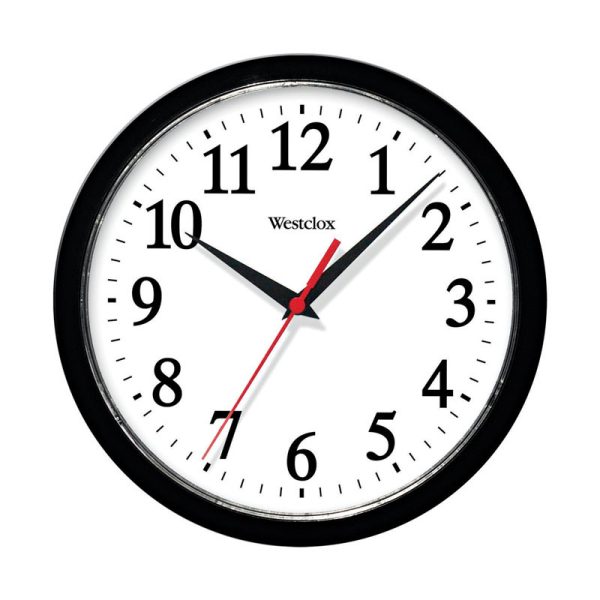Westclox 10 in. L X 9 in. W Indoor Classic Analog Wall Clock Plastic White