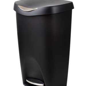 Umbra Brim 13 gal Black Plastic Step On Wastebasket
