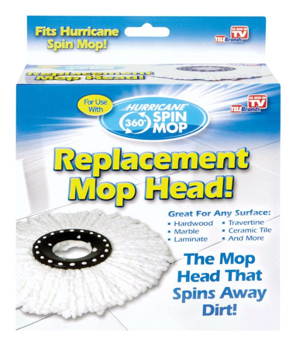 Hurricane 6 in. L Spin Microfiber Mop Refill 1 pk