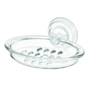 iDesign Power Lock Clear Plastic Soap Holder