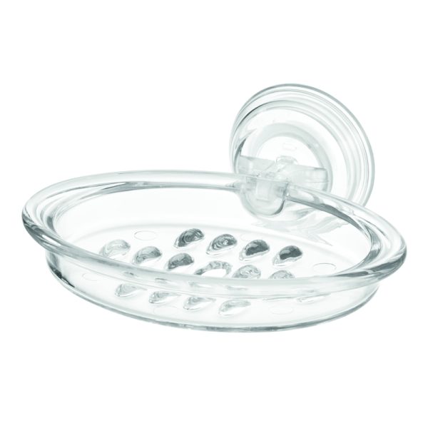 iDesign Power Lock Clear Plastic Soap Holder