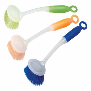 Diamond Visions Soft Bristle 7 in. Plastic Handle Long Handle Scrub Brush