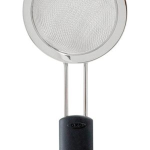 OXO Good Grips Silver/Black Stainless Steel Strainer