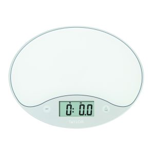 Taylor White Digital Kitchen Scale 11 lb