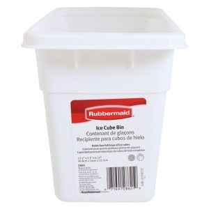 Rubbermaid White Plastic Ice Cube Bin