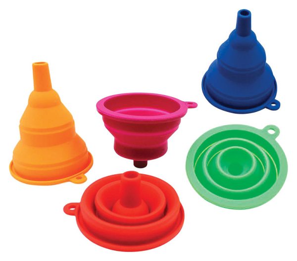 Diamond Visions Assorted 4 in. H Silicone Extendable Funnel