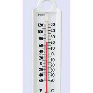 Taylor Tube Thermometer Aluminum White 8.86 in.