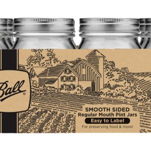 Ball Regular Mouth Mason Jar 1 pt 12 pk