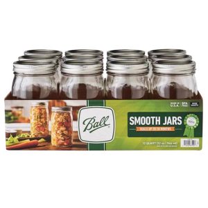 Ball Wide Mouth Mason Jar 1 qt 12 pk