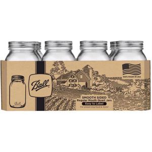 Ball Regular Mouth Mason Jar 1 qt 12 pk