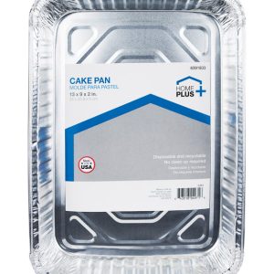 Home Plus Durable Foil 9 in. W X 13 in. L Cake Pan Silver 1 pk
