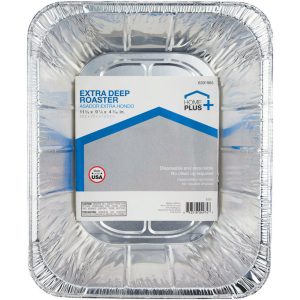 Home Plus 9-1/4 in. W X 11-3/4 in. L Deep Roaster Silver 1 pk