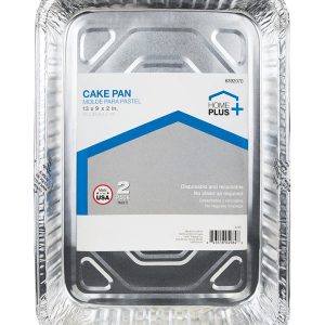 Home Plus Durable Foil 9 in. W X 13 in. L Cake Pan Silver 2 pk