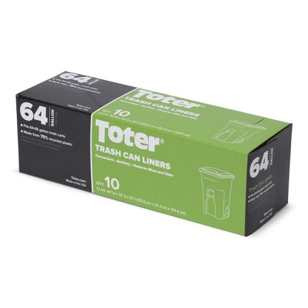 Toter 64 gal Cart Liner Quick Tie 10 pk