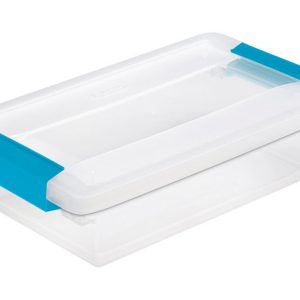 Sterilite 0.7 cu ft Clear Clip Storage Box 2.75 in. H X 6.625 in. W X 11 in. D Stackable