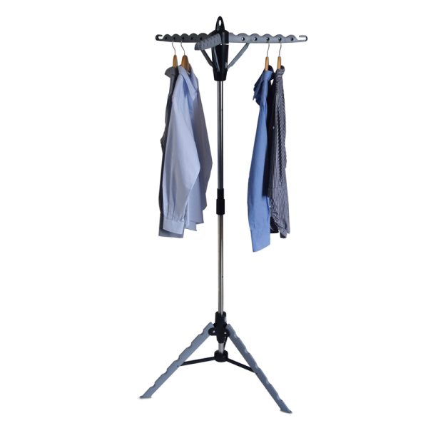 Homz 67 in. H X 29 in. W X 29 in. D Metal Tripod Collapsible Clothes Drying Rack