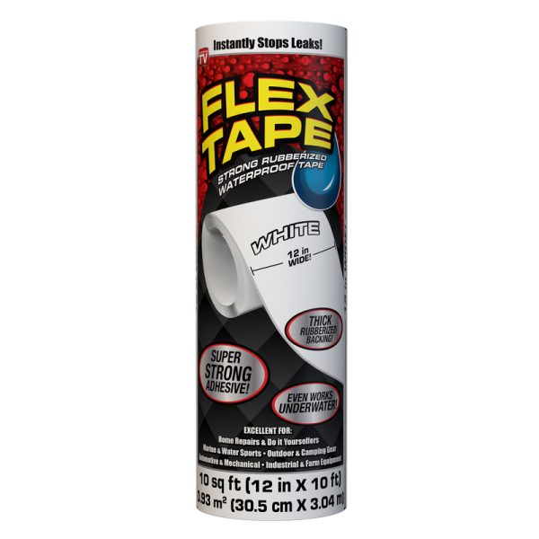 FLEX SEAL Family of Products FLEX TAPE 12 in. W X 10 ft. L White Waterproof Repair Tape