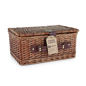 TWINE Brown Wicker Barware Set