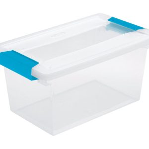 Sterilite 0.9 cu ft Clear Clip Storage Box 5.375 in. H X 6.625 in. W X 11 in. D Stackable