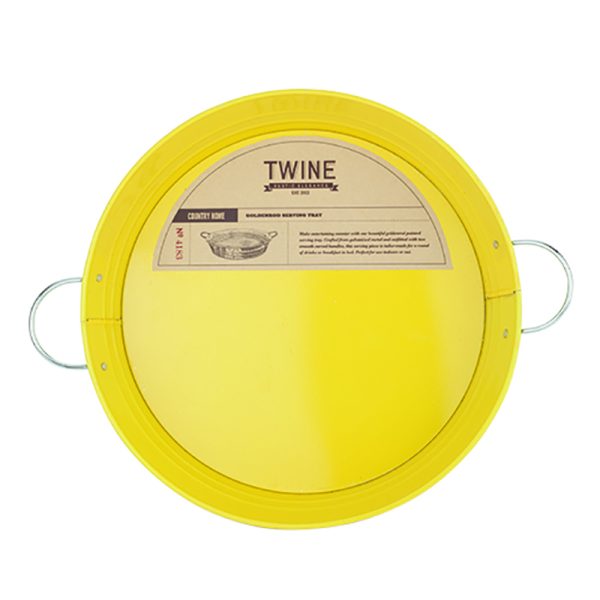 TWINE Country Home Yellow Metal Serving Tray