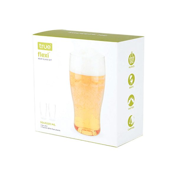 TRUE Flexi Clear Plastic Beer Glass 20 oz
