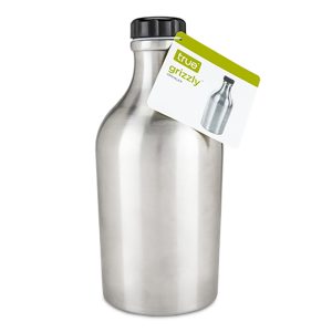 TRUE Grizzly 64 oz Silver Stainless Steel Beer Growler
