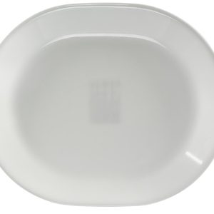 Corelle White Glass Winter Frost White Serving Platter 12-1/2 in. D 3 pk