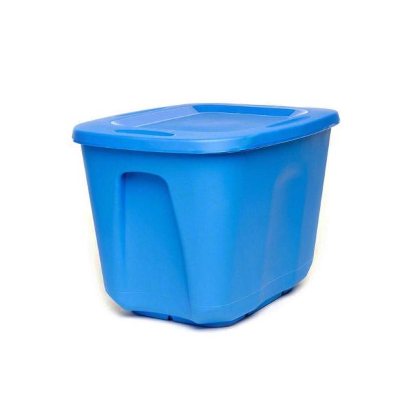Homz 10 gal Blue Storage Tote 19.125 in. H X 14 in. W X 13.5 in. D Stackable