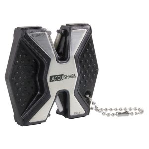 AccuSharp Brushed Nickel Diamond Abrasive 2 stage Knife and Tool Sharpener