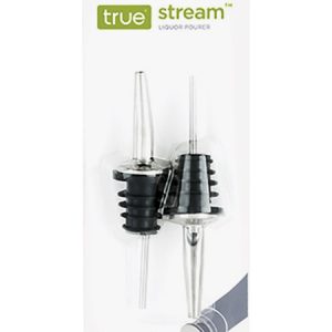 TRUE Stream Black/Silver Rubber/Stainless Steel Liquor Pourer
