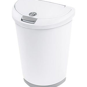 Sterilite 12.3 gal White Polypropylene TouchTop Trash Can