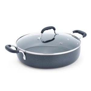 T-Fal Specialty Aluminum Deep Dish Pan 12 in. 5 qt Black