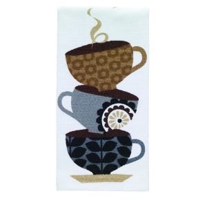 T-Fal Multicolored Cotton Coffee Cups Kitchen Towel 1 pk