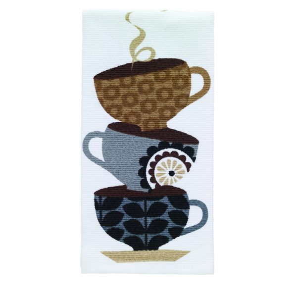T-Fal Multicolored Cotton Coffee Cups Kitchen Towel 1 pk