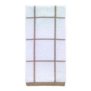 T-Fal Sand Cotton Checked Parquet Kitchen Towel 1 pk