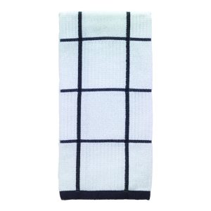 T-Fal Charcoal Cotton Checked Parquet Kitchen Towel 1 pk