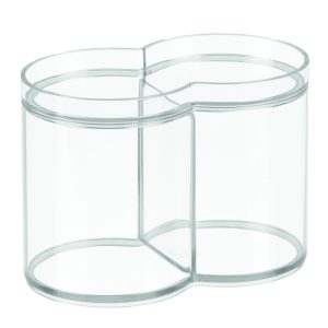iDesign Clarity Clear Plastic Dual Canister