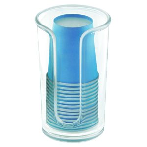iDesign Clarity Clear Plastic Cup Dispenser