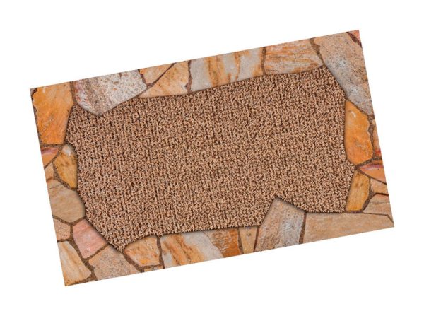 GrassWorx Lancaster Jute 30 in. L X 18 in. W Brown AstroTurf Door Mat