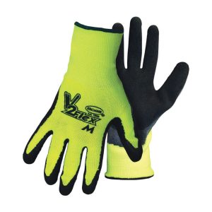 Boss V2 Flexi Grip Men's Indoor/Outdoor Hi-Viz Gloves Black/Green M 1 pair