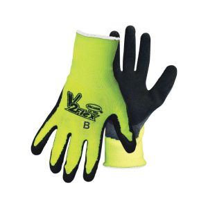 Boss V2 Flexi Grip Men's Indoor/Outdoor Hi-Viz Gloves Black/Green S 1 pair
