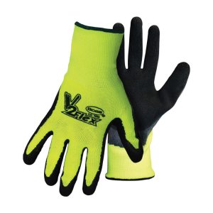 Boss V2 Flexi Grip Men's Indoor/Outdoor Hi-Viz Gloves Black/Green XL 1 pair