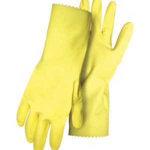 Boss Unisex Indoor/Outdoor Flock Lined Chemical Gloves Yellow M 1 pk