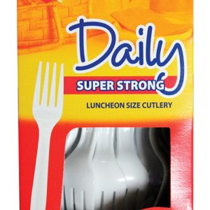 Diamond White Plastic Heavy Duty Forks 48 pk